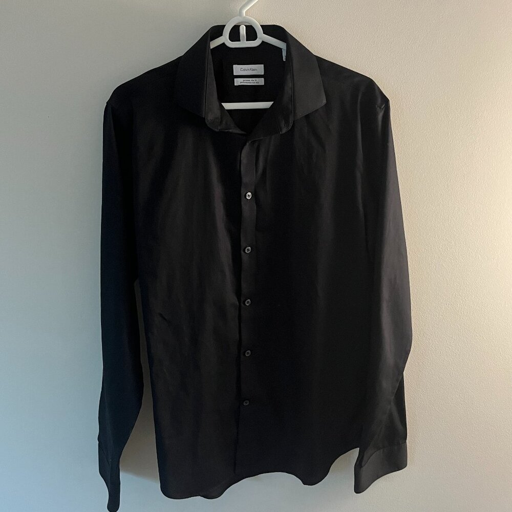 Calvin Klein Extreme Slim Fit Non-Iron Dress Shirt | 16 Neck | 34/35 Sleeve